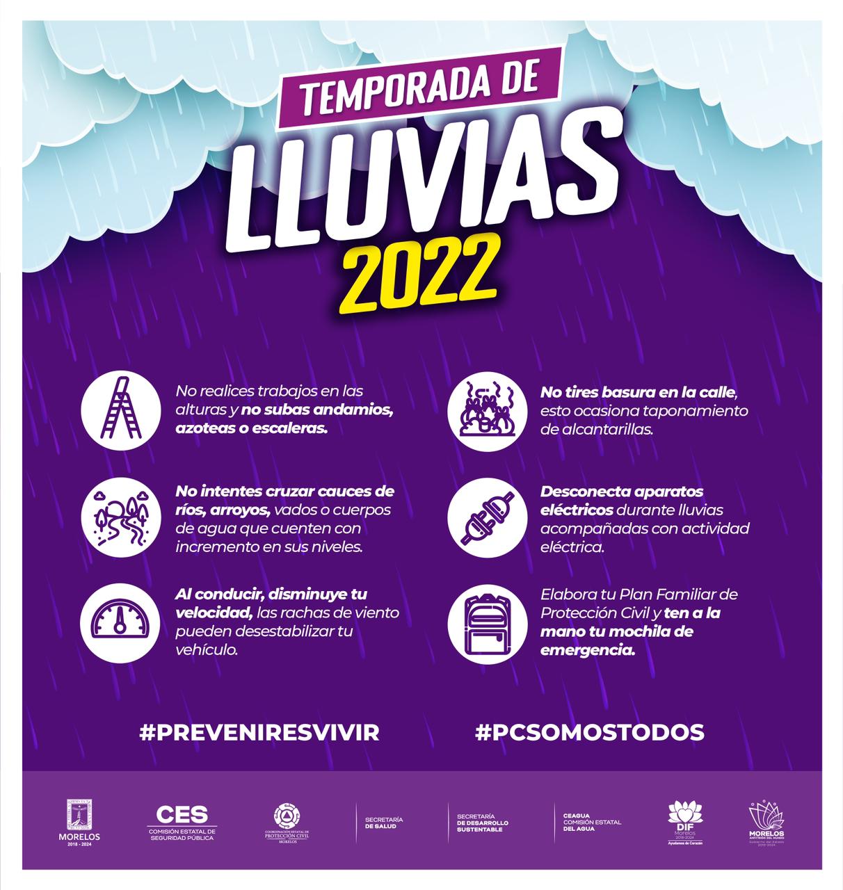 Exhorta Cepcm A Mantener Medidas De Prevenci N Ante Pron Stico De Lluvias Morelos